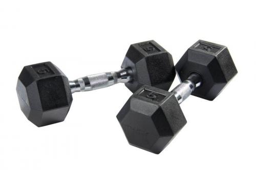 Rubber Hex Dumbbells