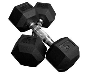 Dumbbells Rubber Hex