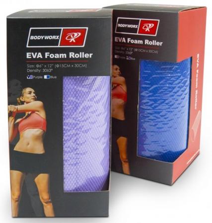 Foam Roller 12inch blue purple boxed